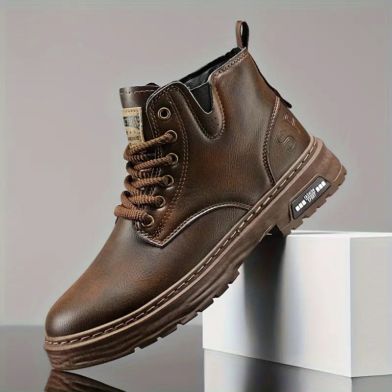 Bottes Cuir Véritable Homme – Semelle Robuste et Confort Durable
