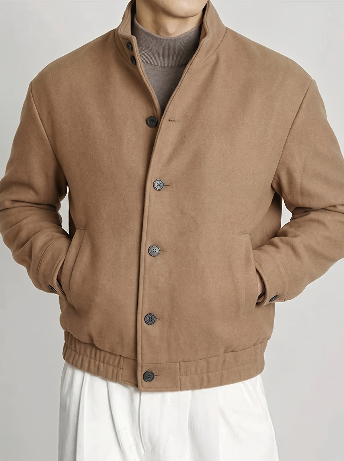Blouson Boutonné Homme – Coupe Nette et Style Décontracté Raffiné