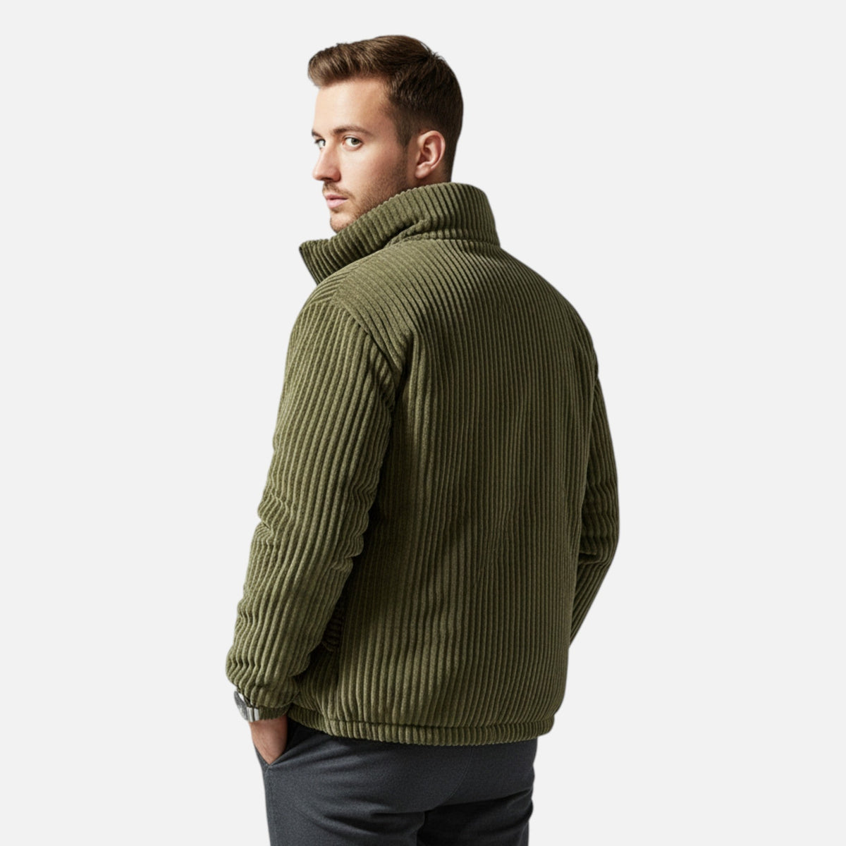 Ancienne Monde | Parka Homme en Velours Côtelé Hiver