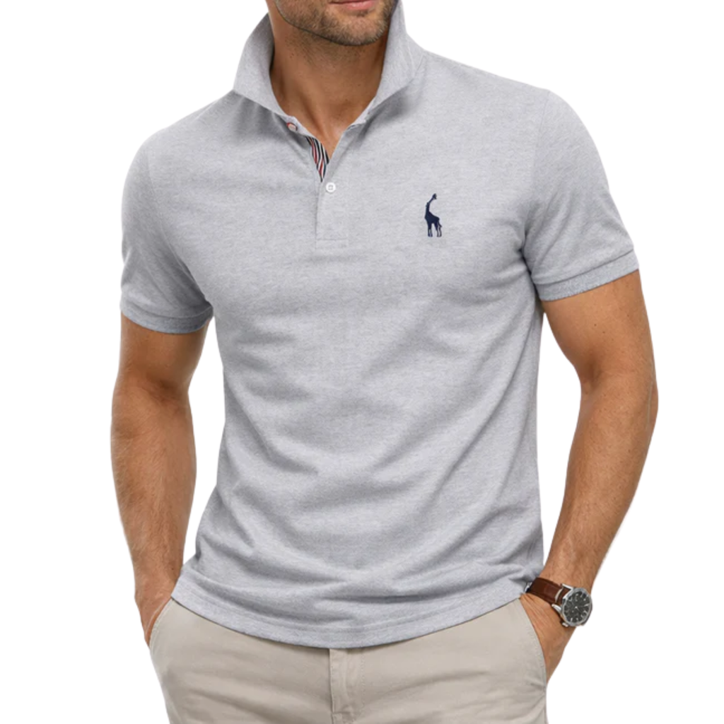 Polo en coton pour hommes — coupe régulière — style quotidien