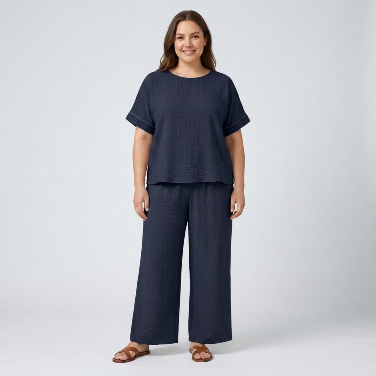 Ensemble pantalon grande taille décontracté pour femme