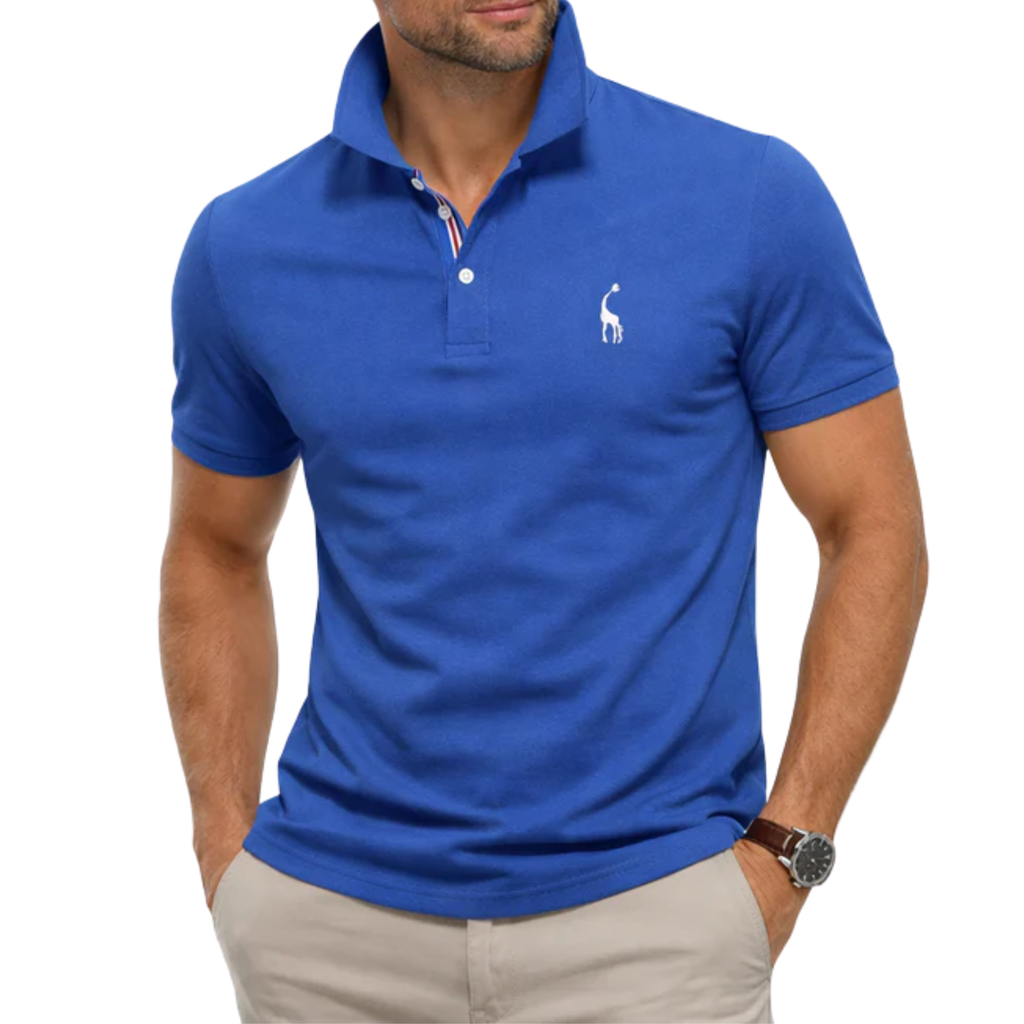 Polo en coton pour hommes — coupe régulière — style quotidien