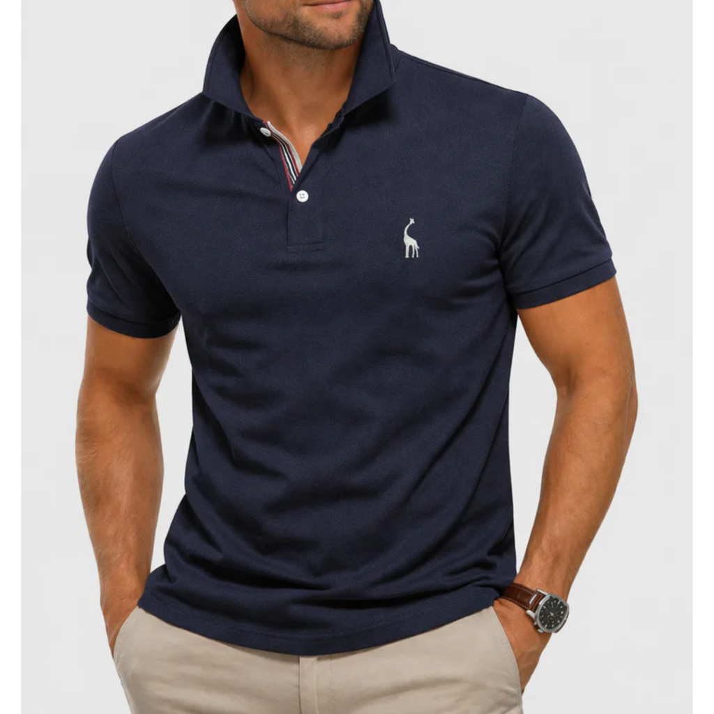 Polo en coton pour hommes — coupe régulière — style quotidien