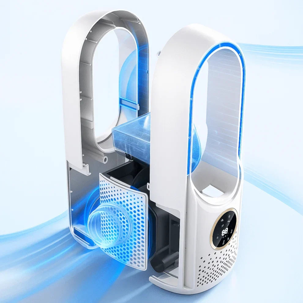 Rafraîchisseur d’Air USB Sans Lames avec Réservoir d’Eau et 6 Vitesses