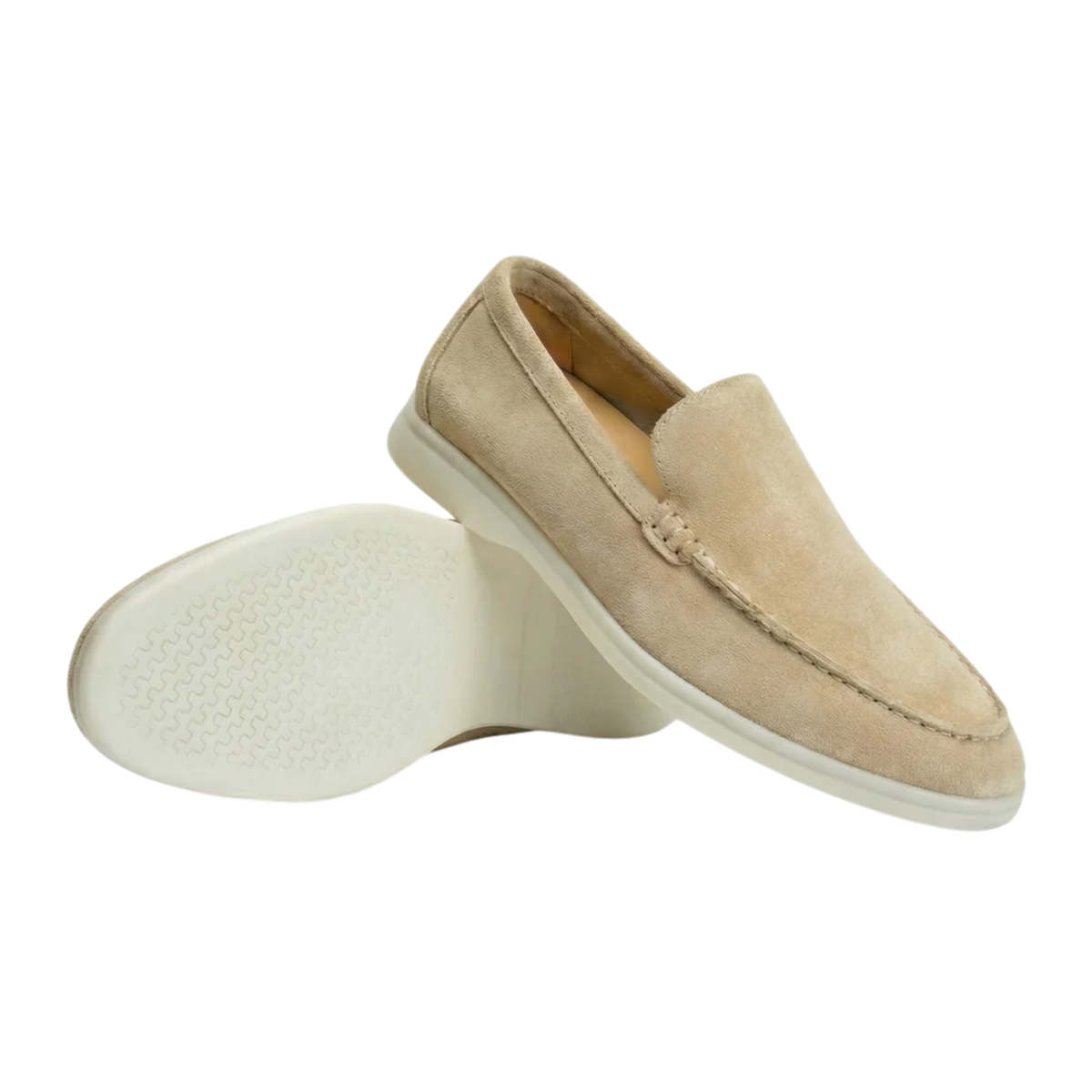 Mocassins homme en daim — semelle légère et flexible — bureau et usage quotidien