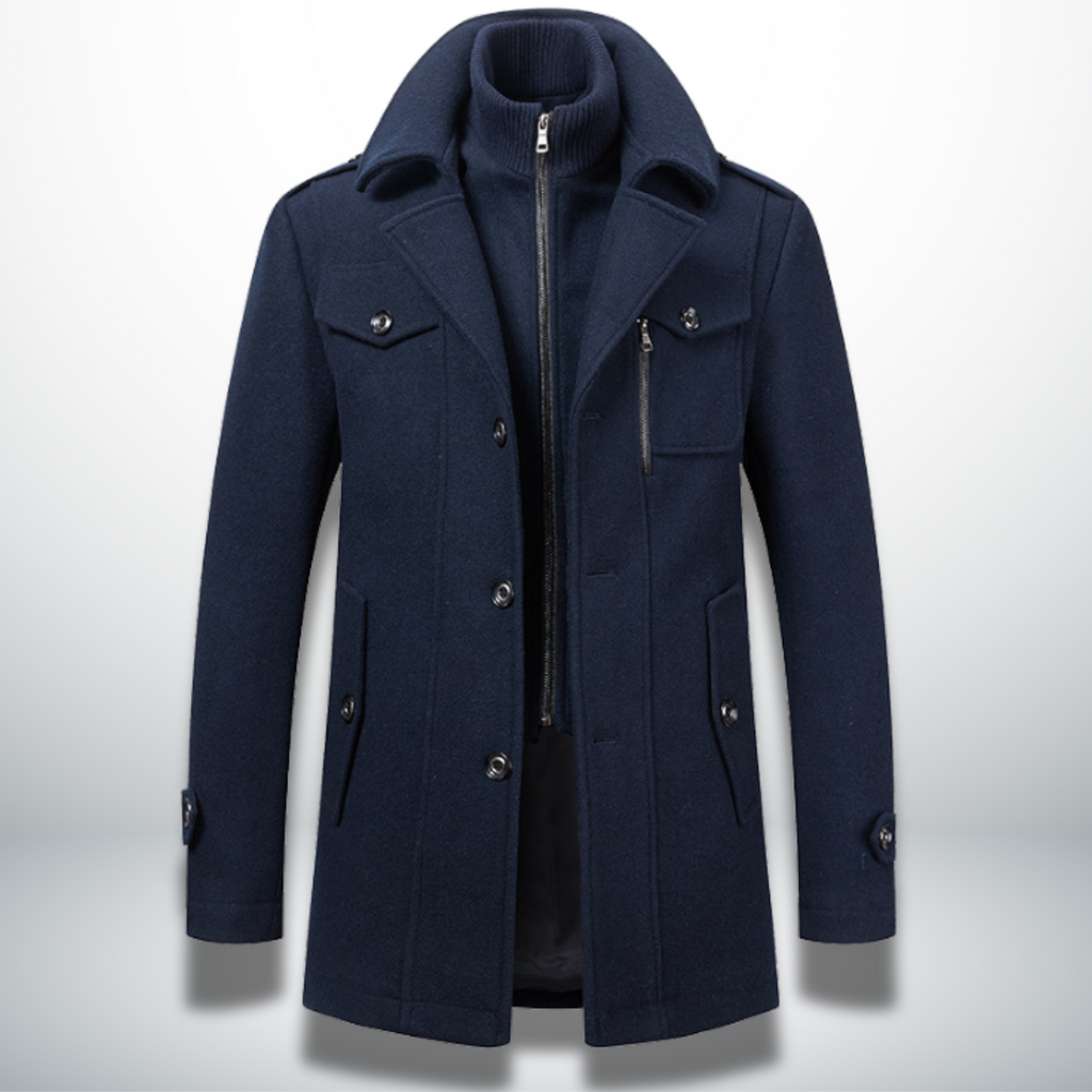 Manteau Boutonné Homme – Silhouette Classique et Style Smart-Casual