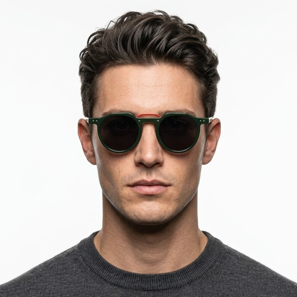 Lunettes de soleil rondes vintage protection UV400 monture polycarbonate unisexe