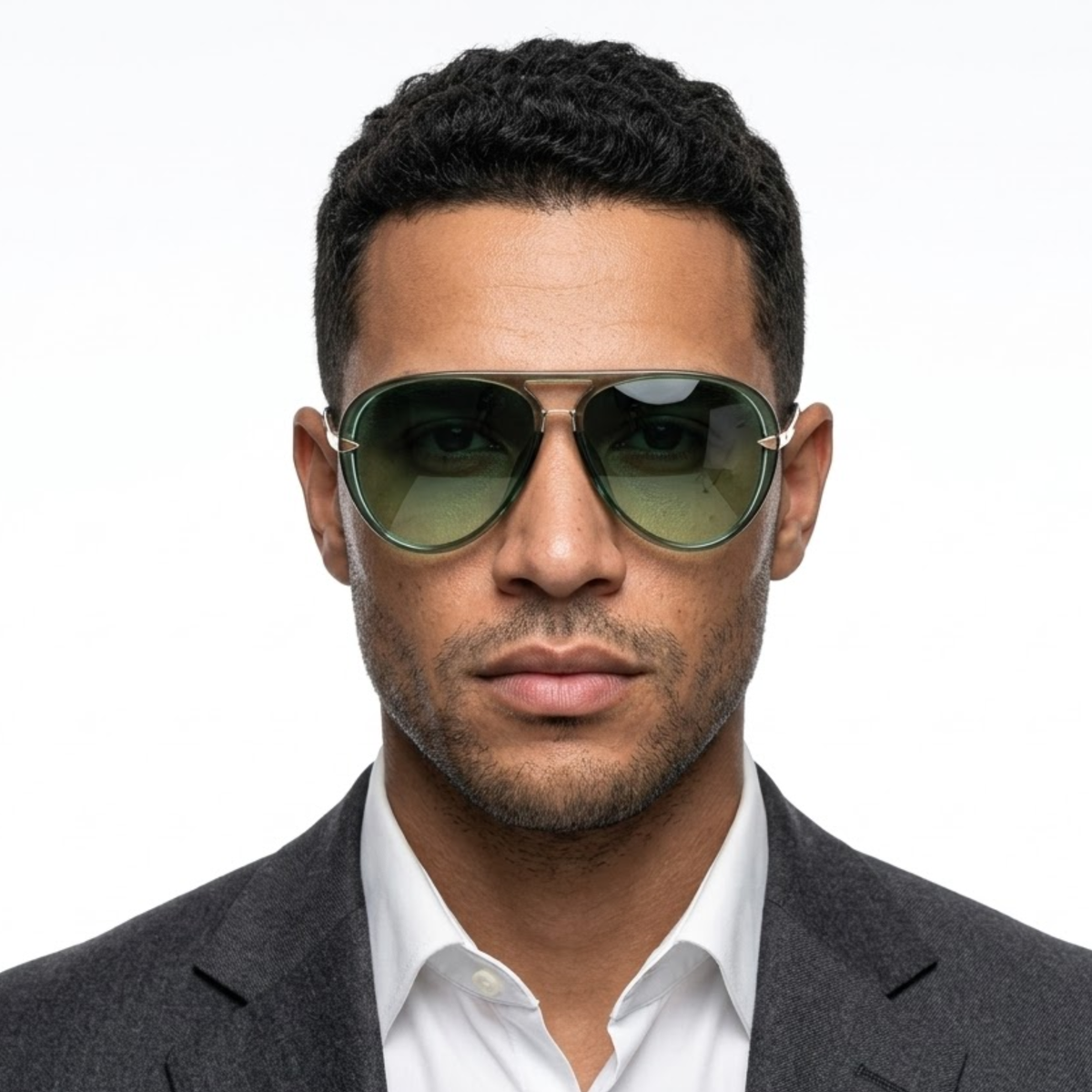 Lunettes de soleil aviateur monture alliage métallique unisexe avec verres teintés