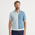 Polo en maille pour homme — rayures horizontales — style décontracté