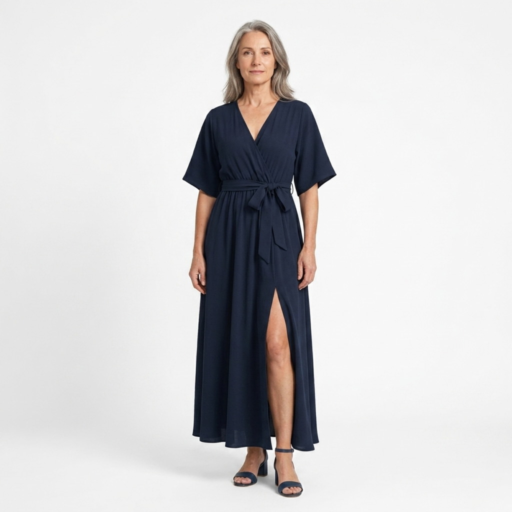 Robe maxi kimono à fleurs — style bohème — vacances d'été