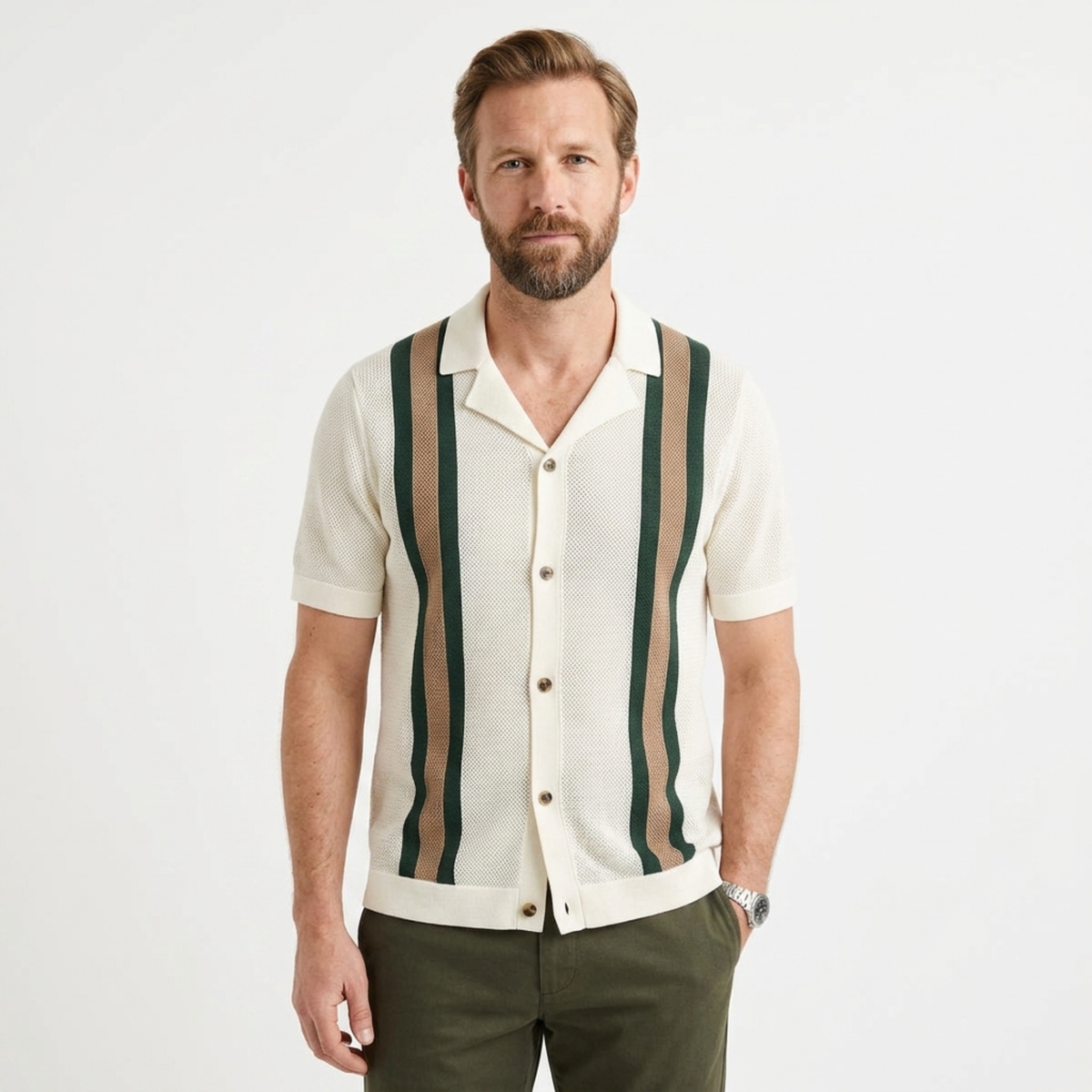 Haut en maille rayé pour homme — vacances