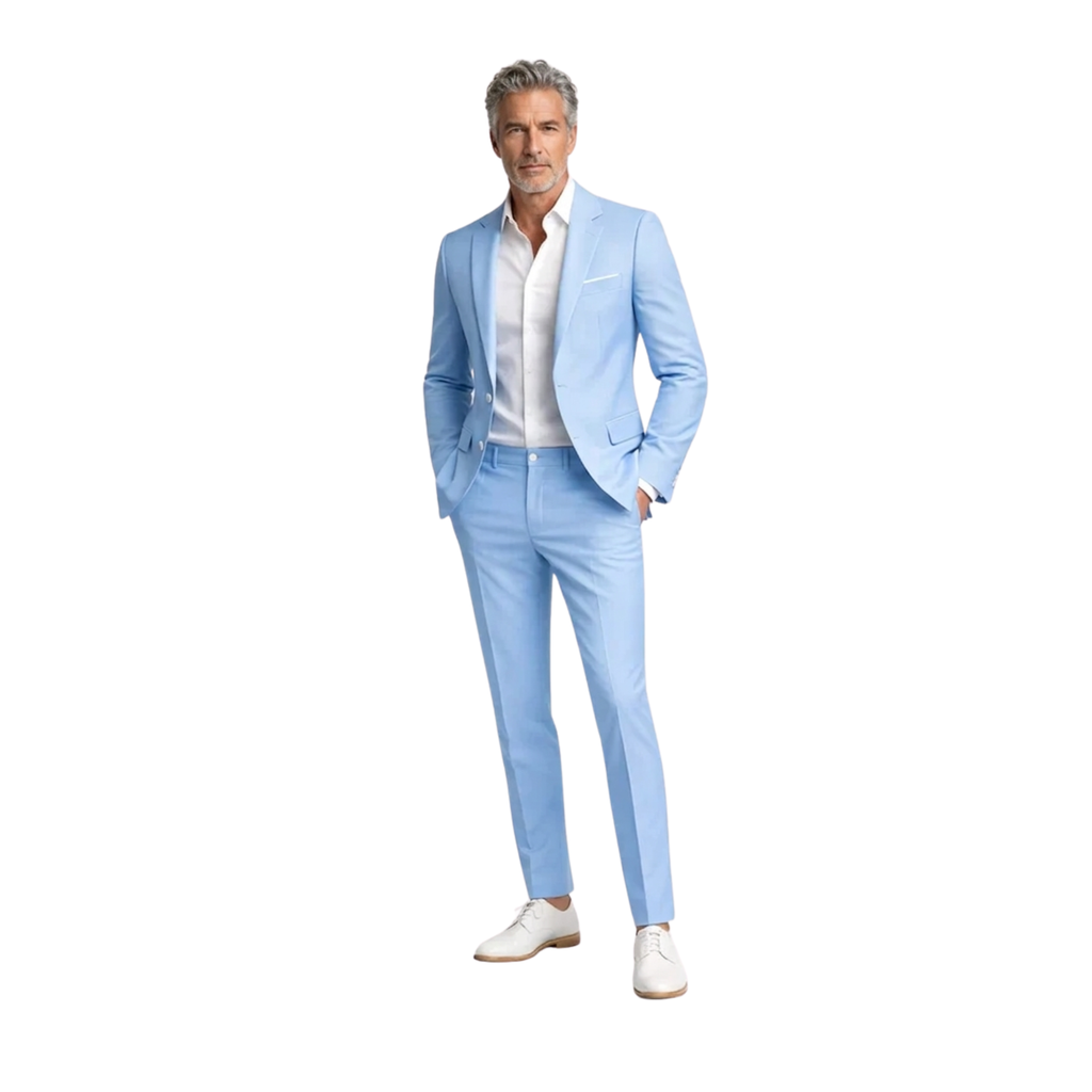 Costume homme coupe ajustée — ensemble deux pièces — bureau et soirée