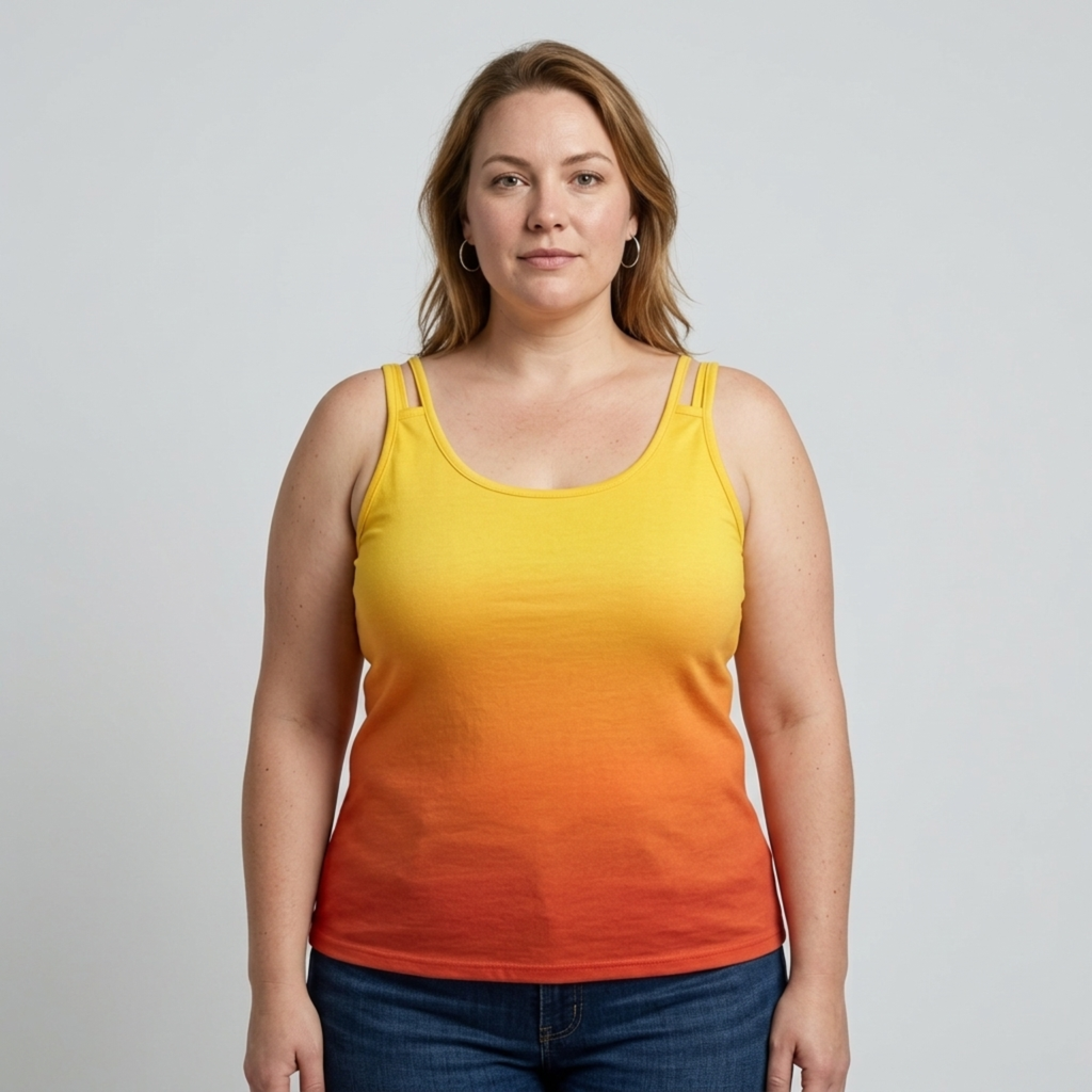 Débardeur grande taille à col rond pour femme