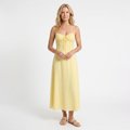 Robe longue femme — décolleté en cœur et fines bretelles | sortie d'été