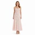 Robe de Soirée Longue Bustier à Broderies Florales et Coupe Évasée pour Femme
