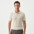 Polo en maille pour homme — coton et cachemire — coupe ajustée