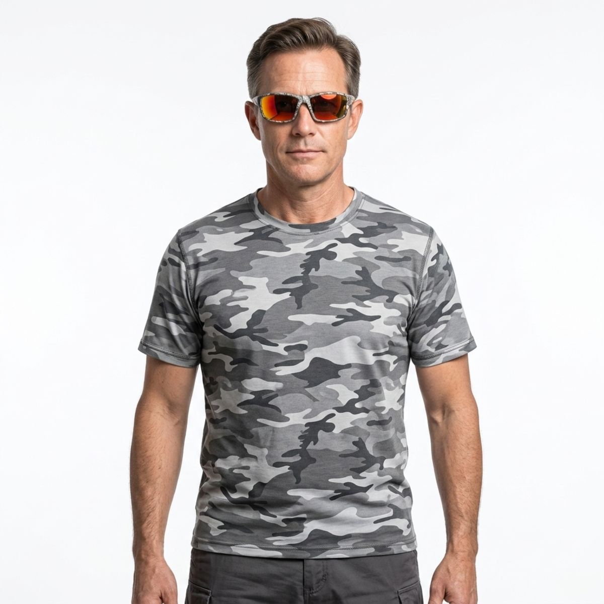 Lunettes de soleil sport — verres polarisés et monture camouflage