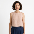 Débardeur crop top réversible — 100 % pur lin — style minimaliste — été