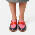 Mocassins multicolores semelle plate quotidien