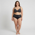 Maillot de bain deux pièces grande taille pour femme bikini taille haute à pois