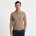 Polo homme en maille de coton coupe ajustée — détente
