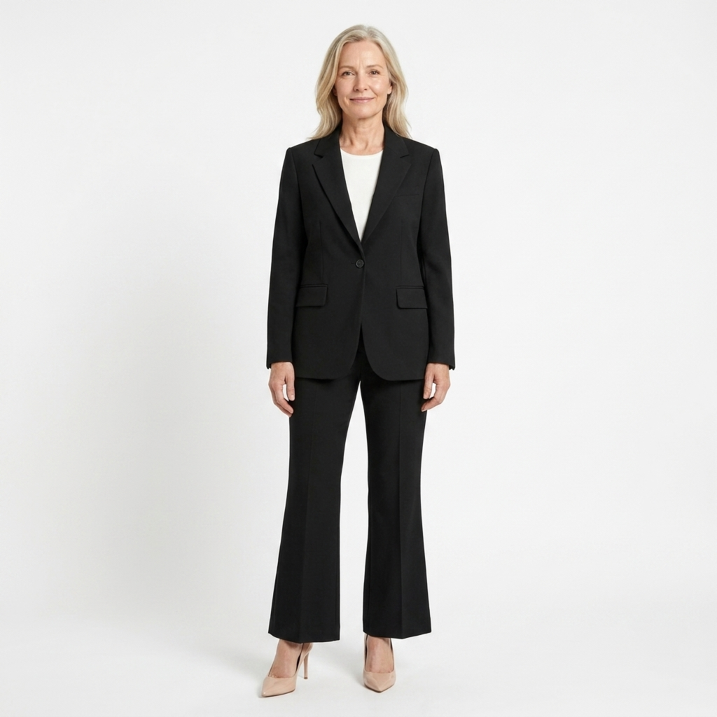 Costume femme veste et pantalon — coupe ajustée deux pièces — formel