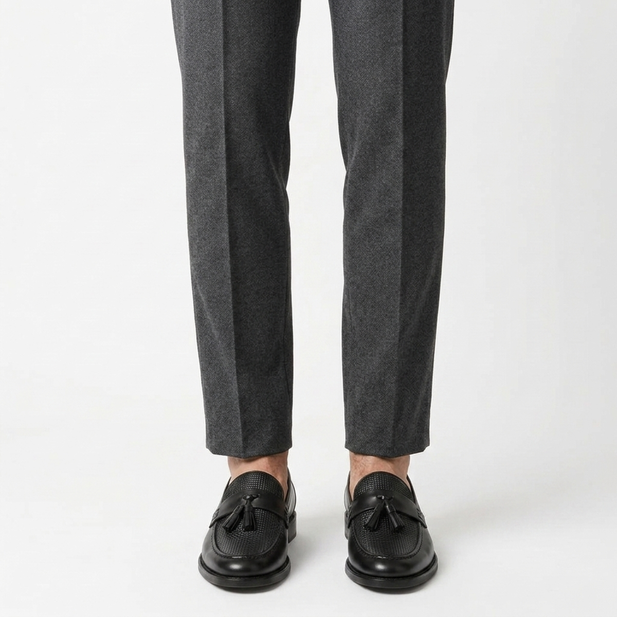 Souliers tressés homme — mocassins slip-on pour le bureau