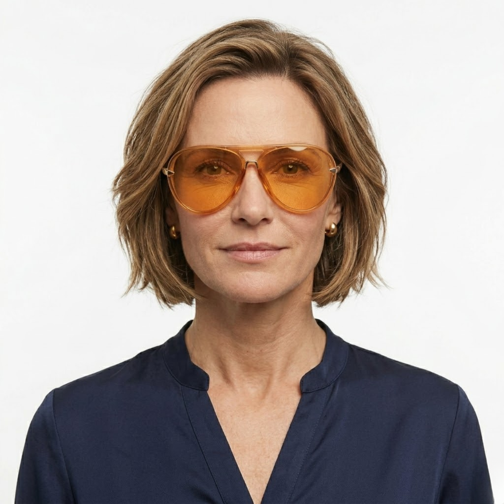 Lunettes Aviateur Translucides avec Double Pont et Verres Dégradés Protection UV