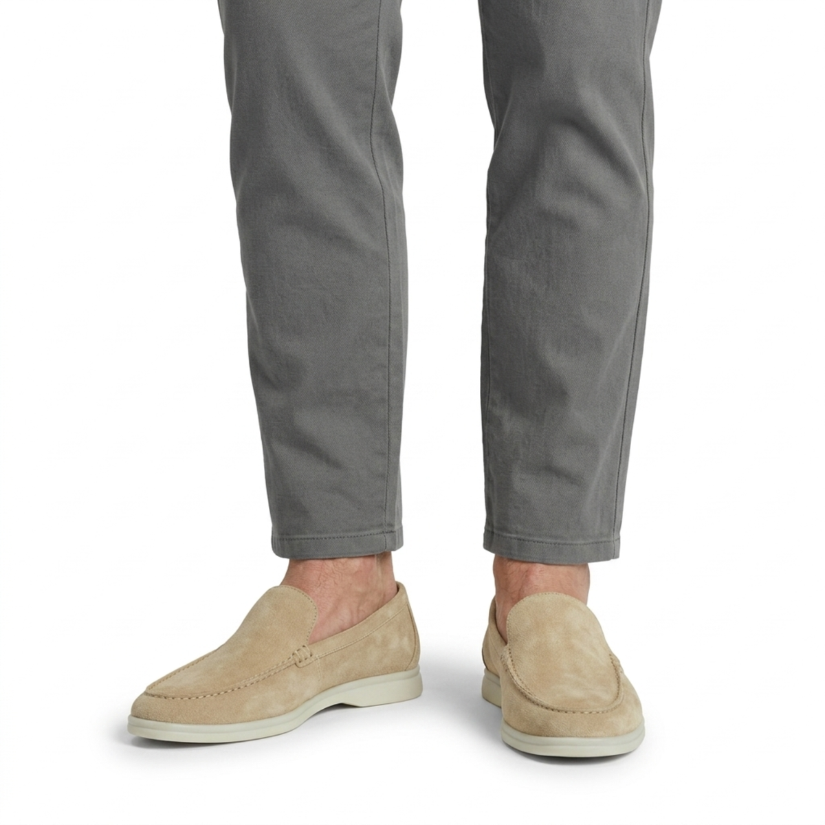 Mocassins homme en daim — semelle légère et flexible — bureau et usage quotidien