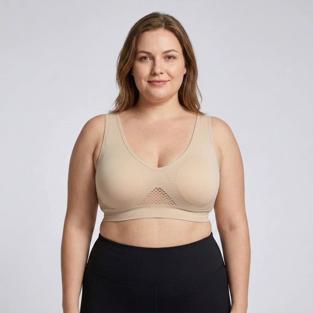 Soutien-gorge de sport grande taille pour femme en coton respirant antichoc