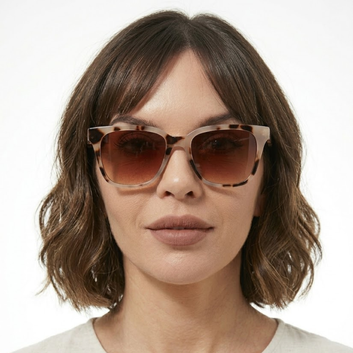 Lunettes de Soleil Carrées Oversized pour Femme avec Monture Épaisse et Verres Teintés
