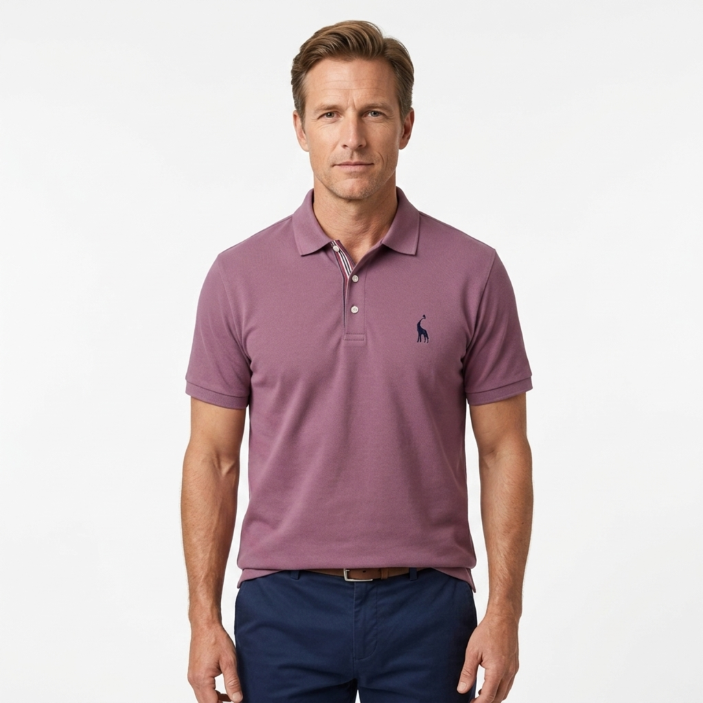 Polo en coton pour hommes — coupe régulière — style quotidien