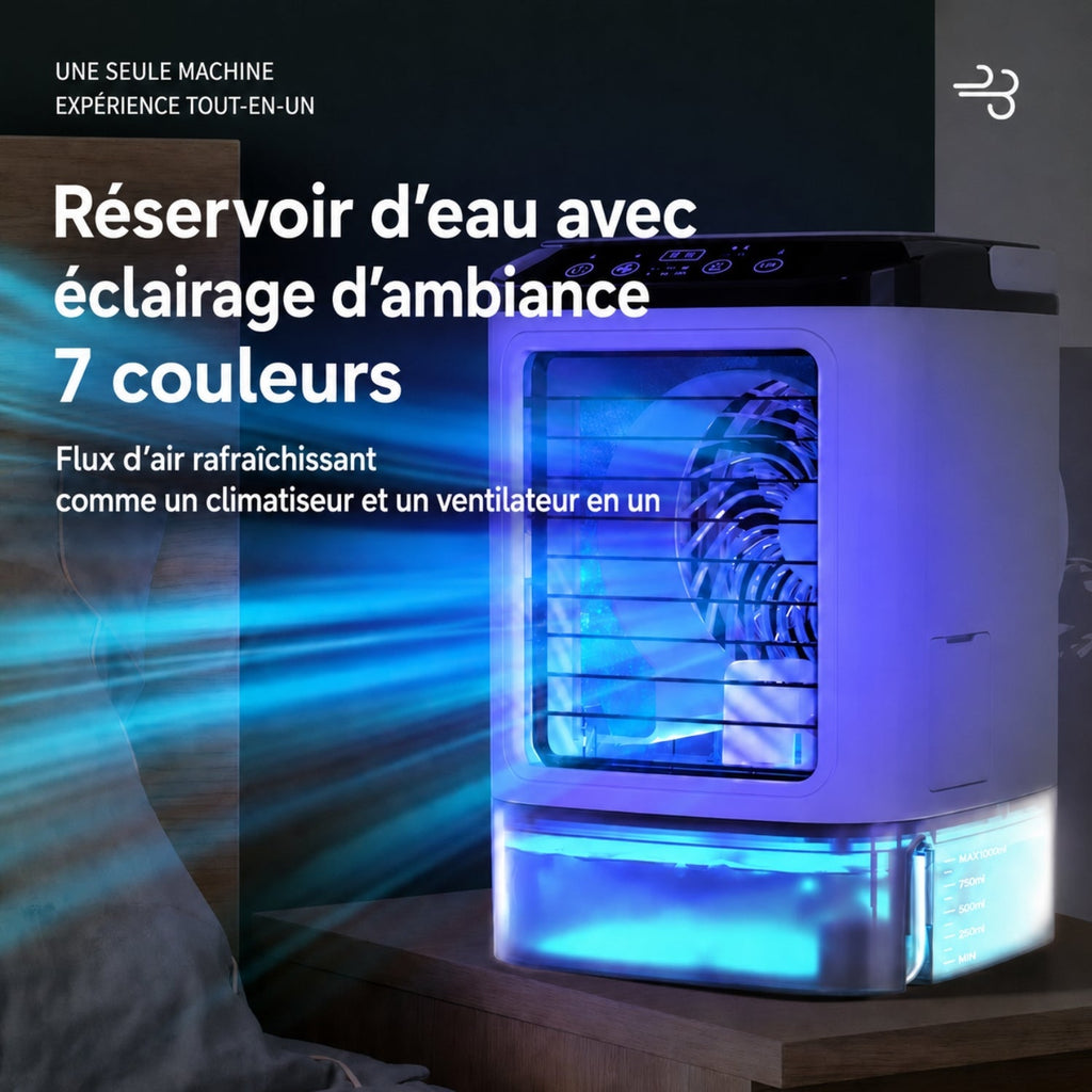 Compact USB Cooling Fan with Humidification and 3 Speeds
