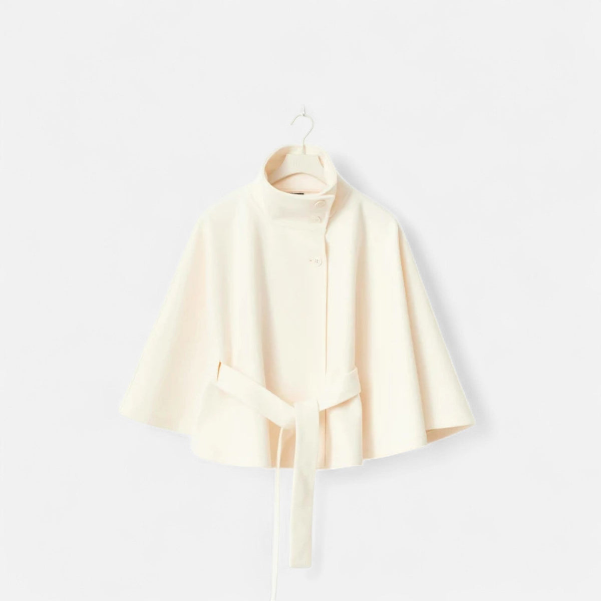 Ancienne Monde | Cape Femme Ceinturée Col Haut Vintagee