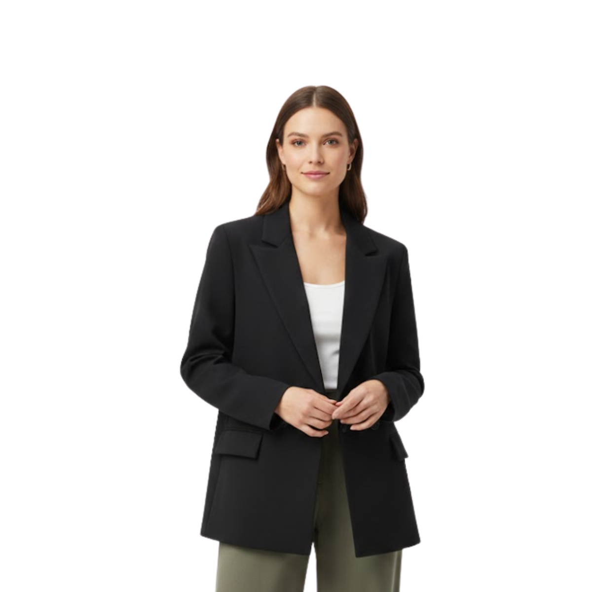 Blazer Femme Vintage à Boutonnage Croisé pour le Bureau