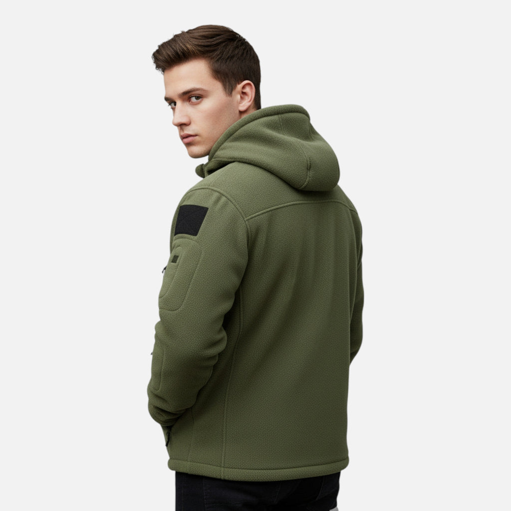 Ancienne Monde | Veste Tactique Polaire Homme à Capuche