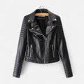 Ancienne Monde | Veste Biker Femme en Cuir Élégante