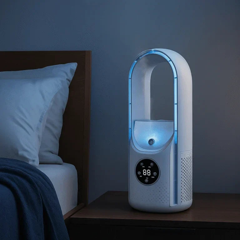 Rafraîchisseur d’Air USB Sans Lames avec Réservoir d’Eau et 6 Vitesses
