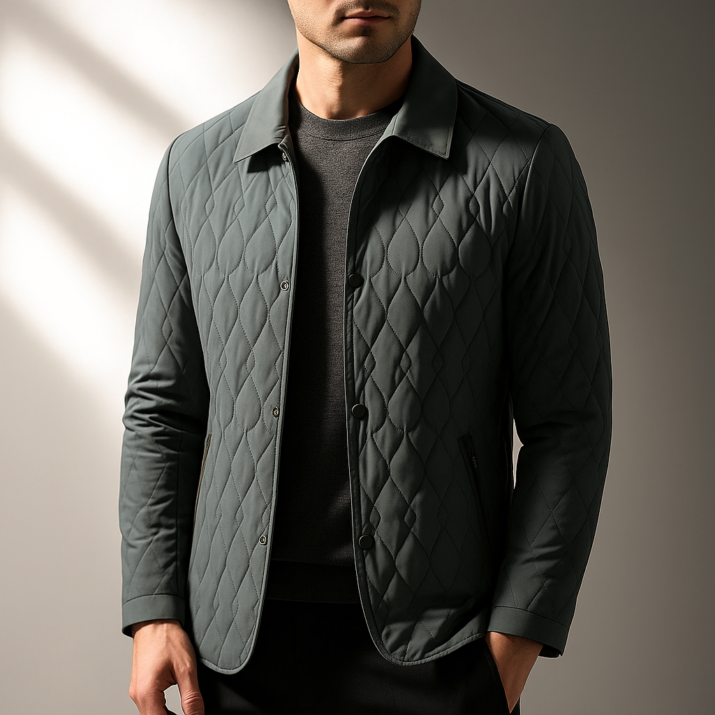 Veste Matelassée Homme – Doublure Douce et Col Chemise Décontracté