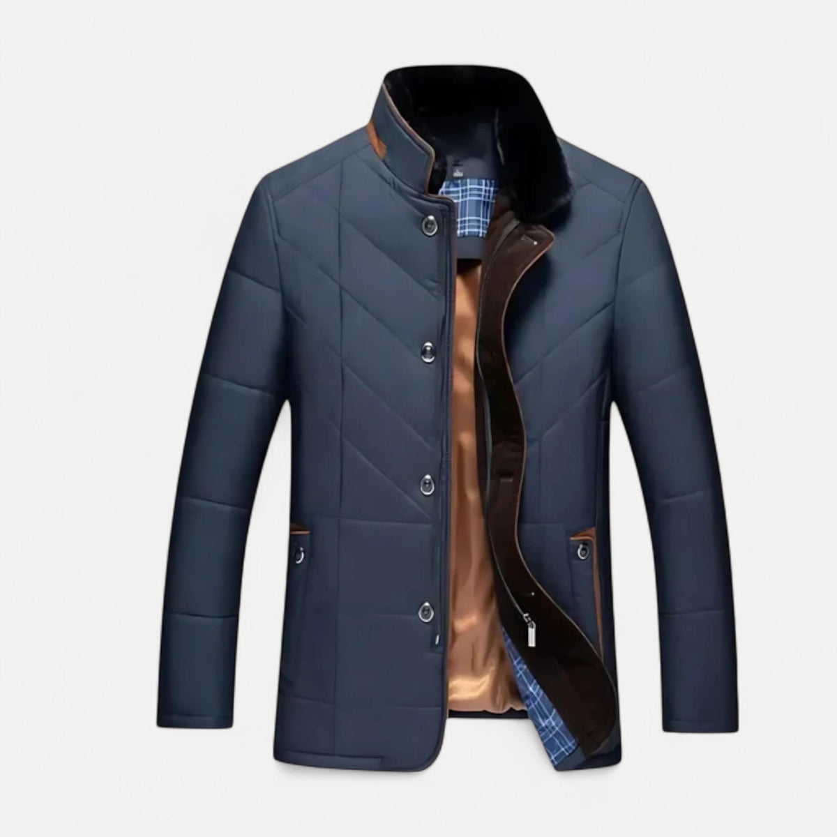 Veste Matelassée en Polyester Homme – Coupe Structurée Intemporelle