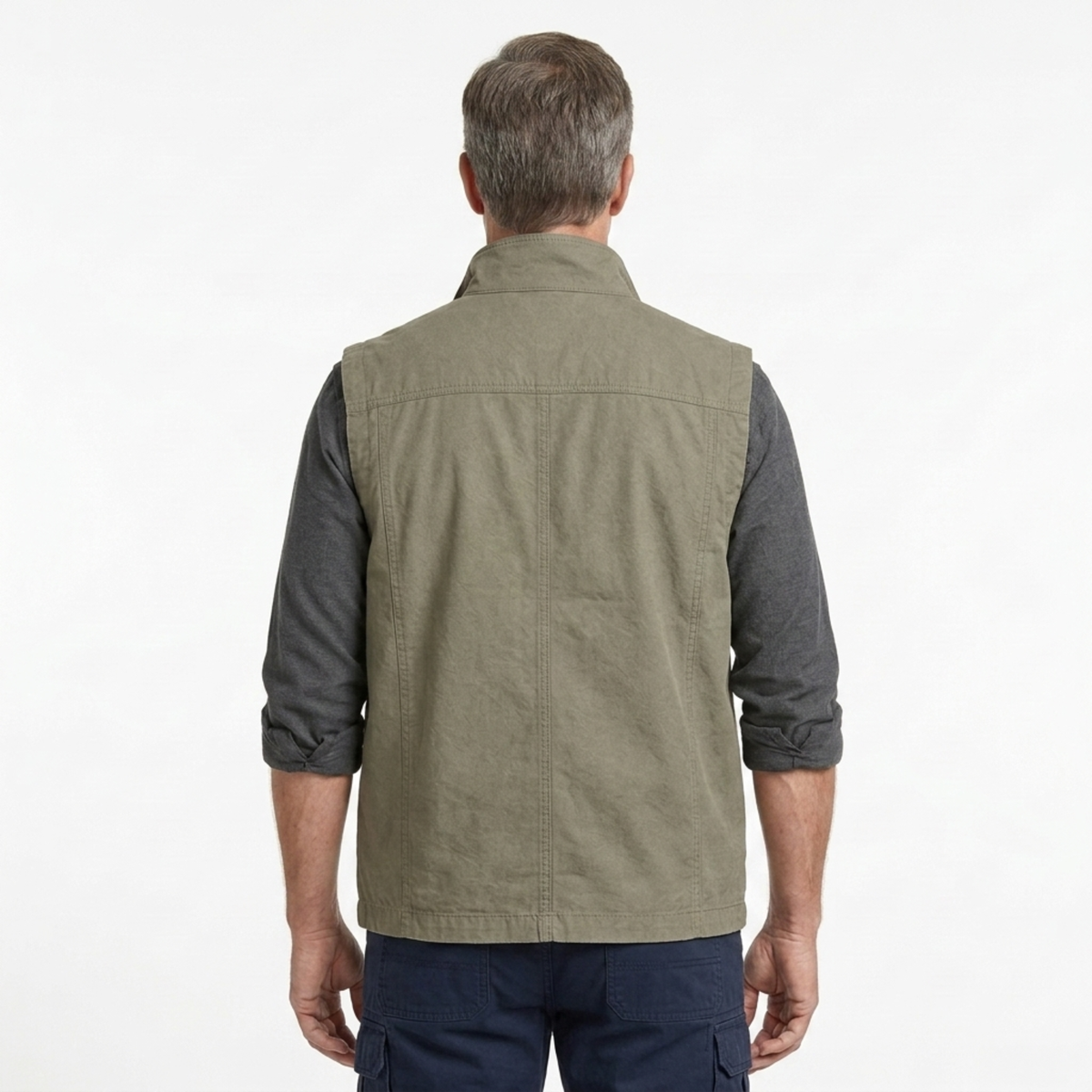 Gilet sans manches homme — poches zippées — extérieur et mi-saison