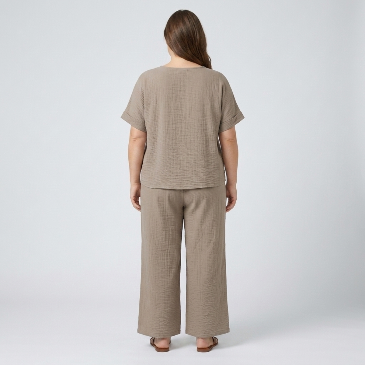 Ensemble pantalon grande taille décontracté pour femme