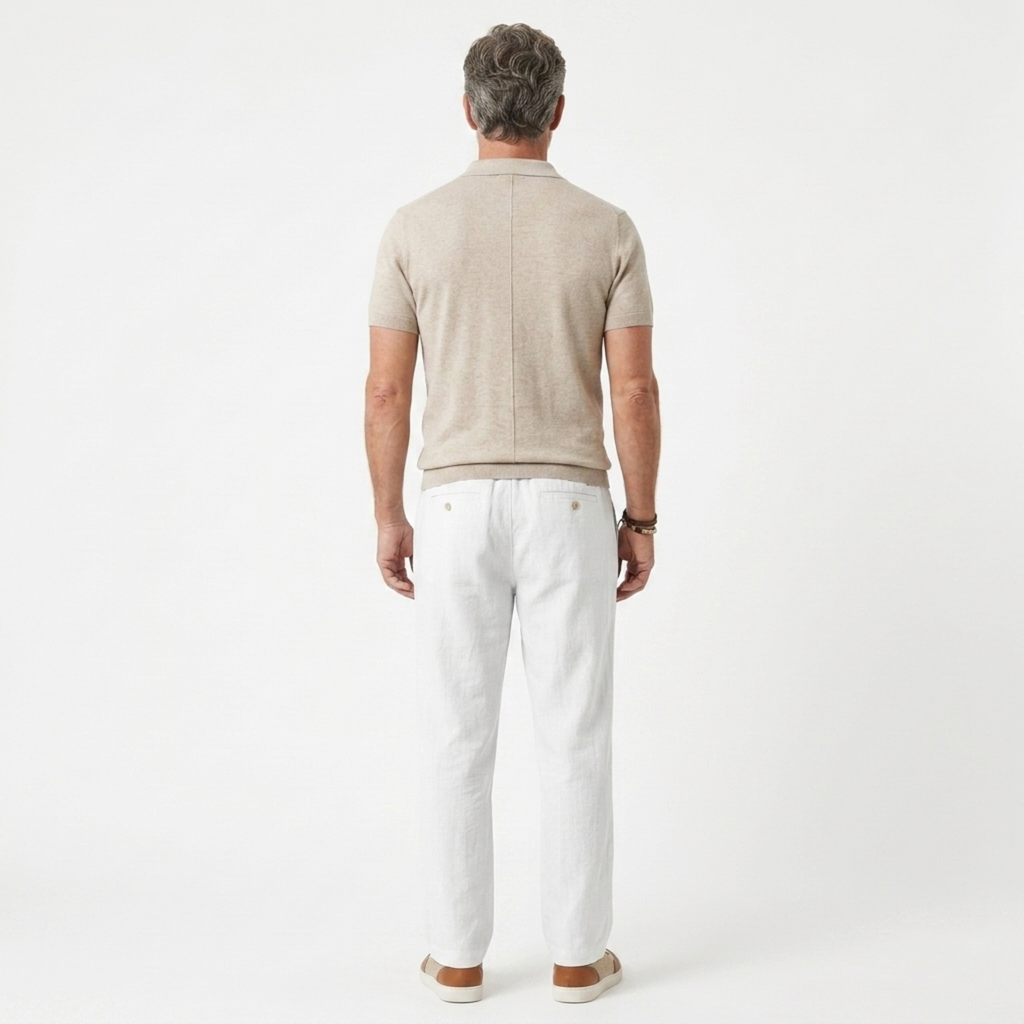 Pantalon coton homme coupe droite — voyage et quotidien