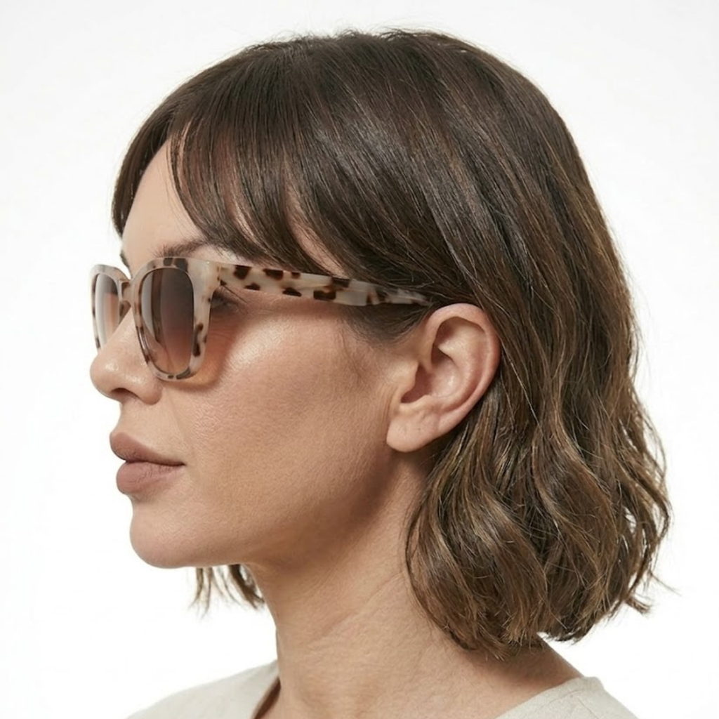 Lunettes de Soleil Carrées Oversized pour Femme avec Monture Épaisse et Verres Teintés