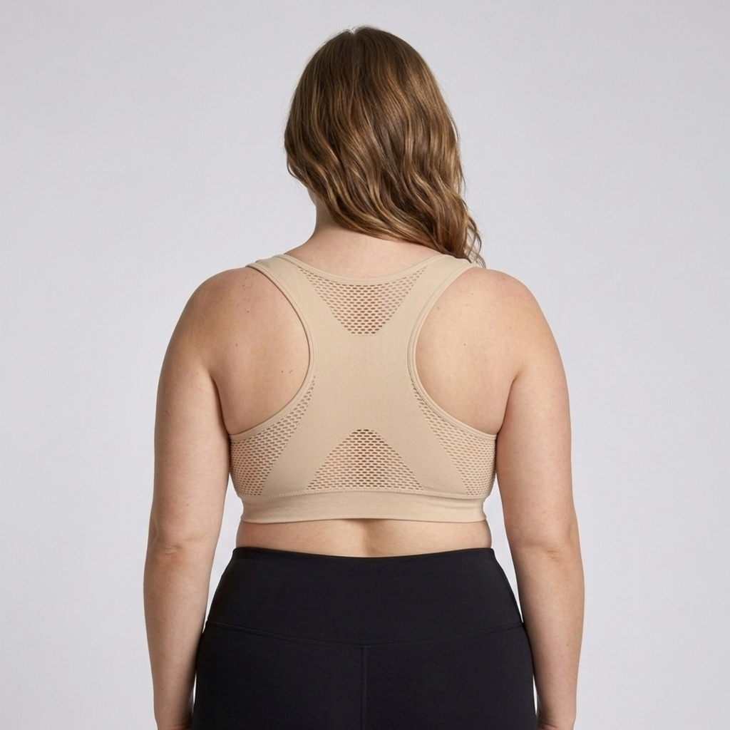 Soutien-gorge de sport grande taille pour femme en coton respirant antichoc