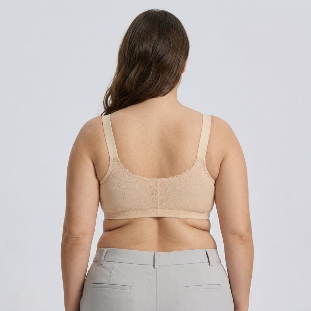 Soutien-gorge grande taille pour femme avec fermeture à l'avant sans armatures