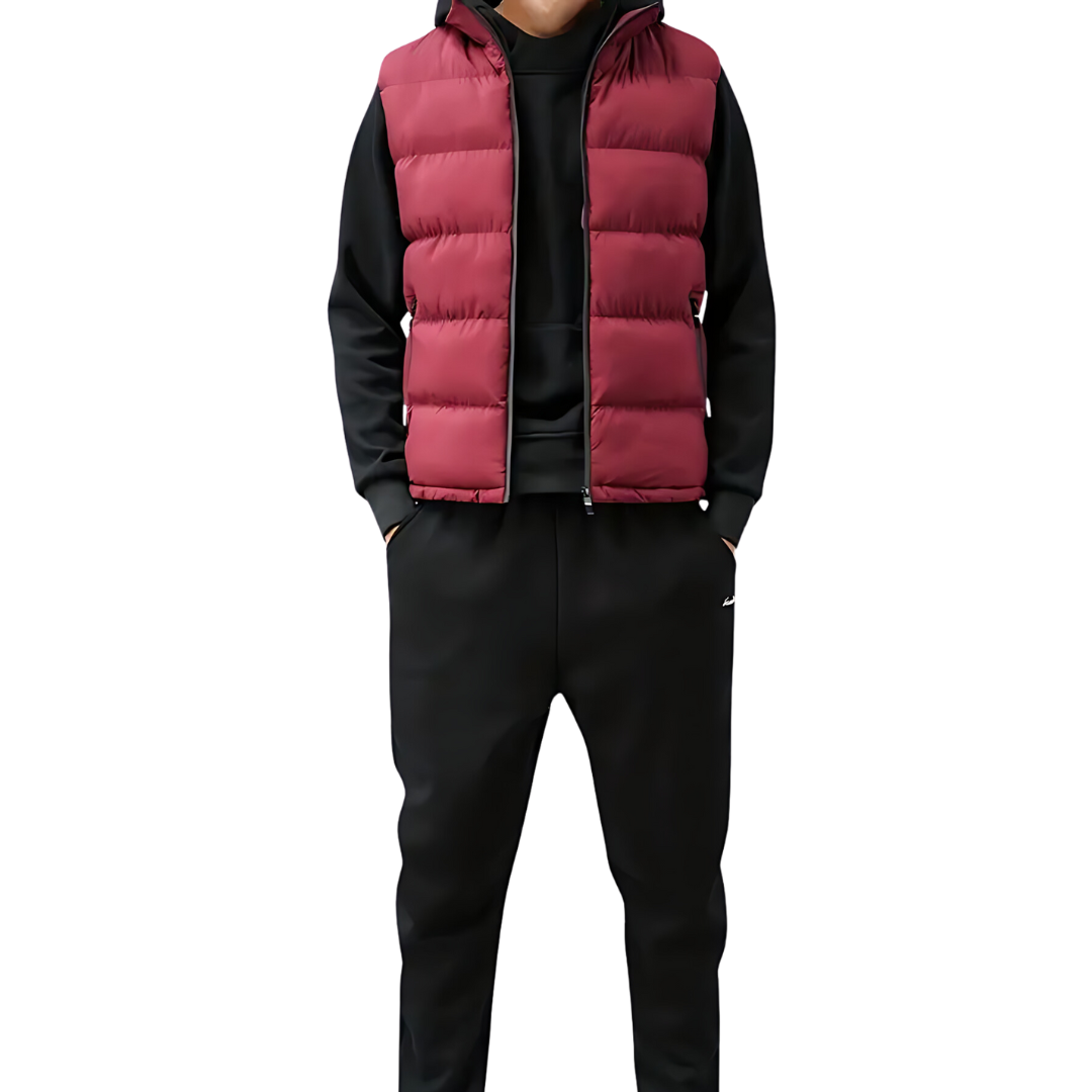 Gilet Homme – Matelassé Coupe Confortable Poches Fonctionnelles Design Moderne