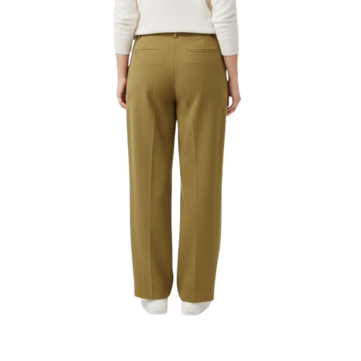 Pantalon large taille haute pour femme coupe ample bureau et décontracté