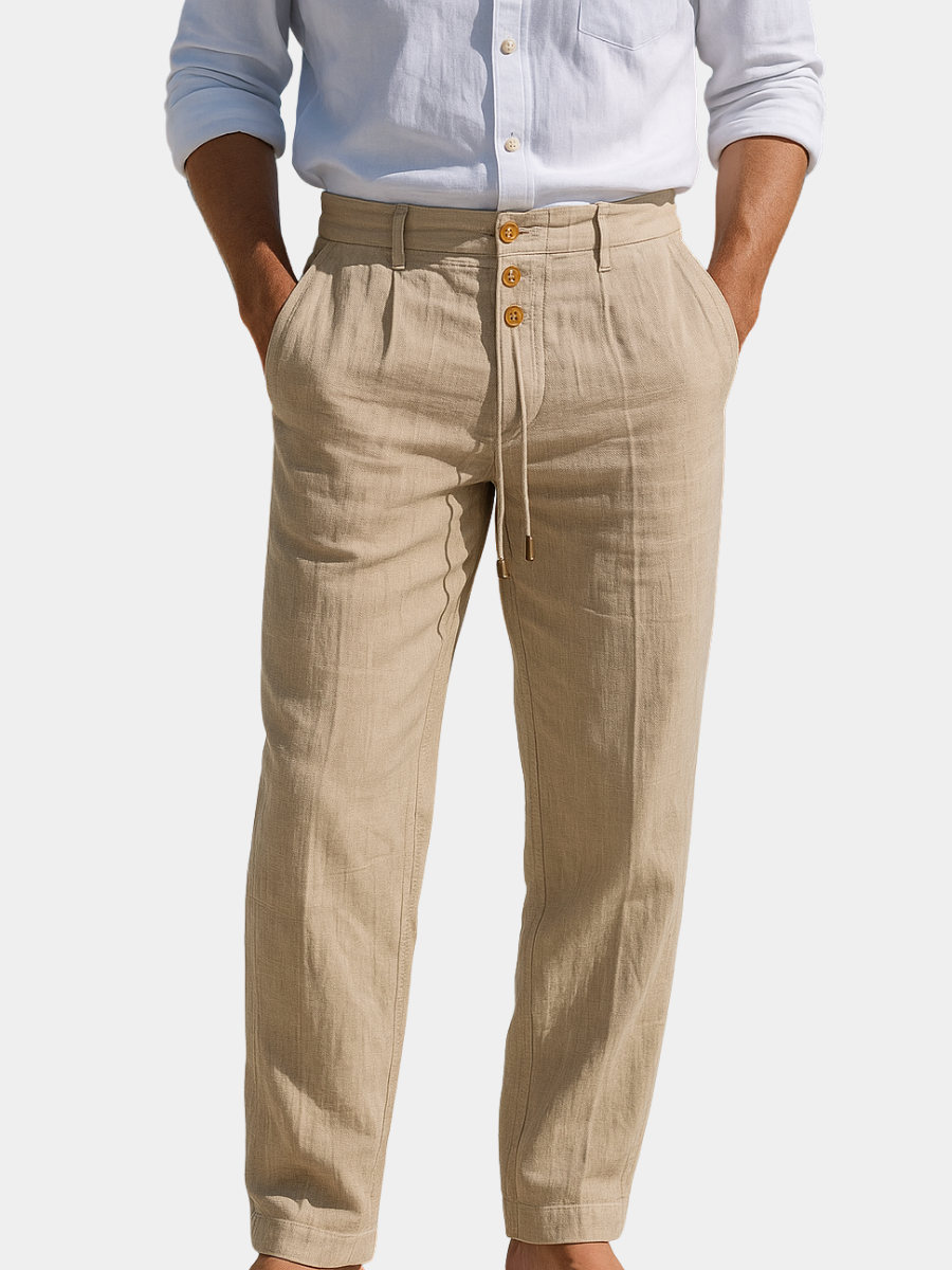 Bas De Pantalon Homme En Lin
