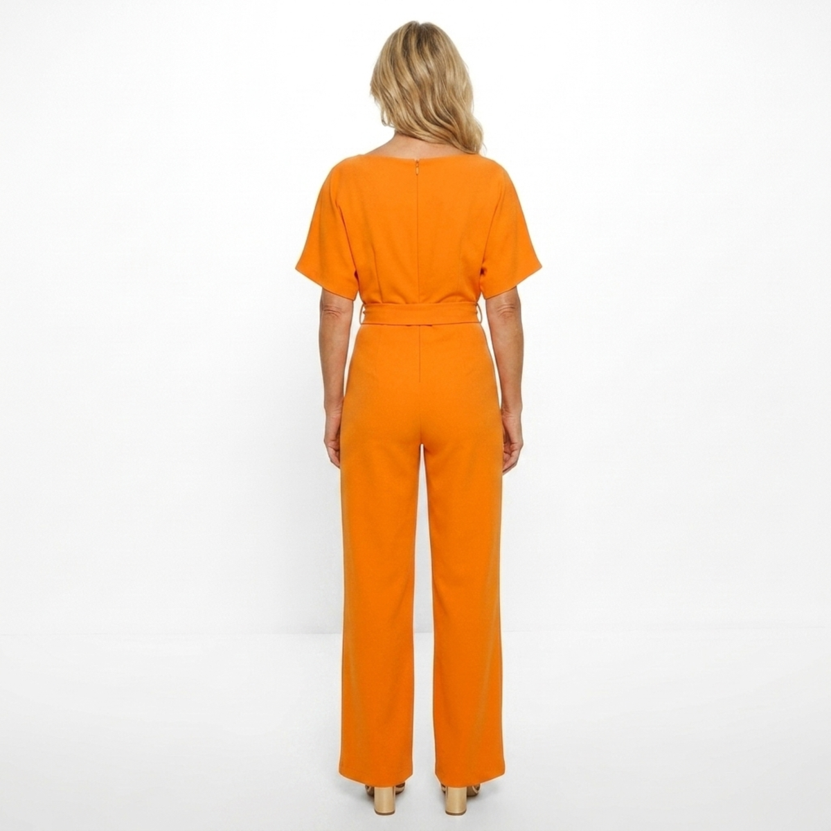 Combinaison pantalon large — manches courtes et ceinture — quotidien